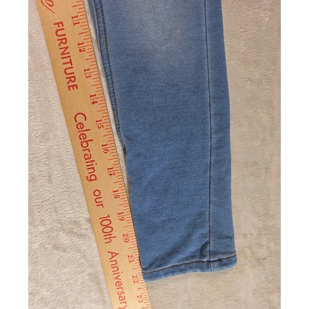 Justice Girls Blue Denim Leggings Jeggings Light Wash Size 8 Pull On Skinny‎